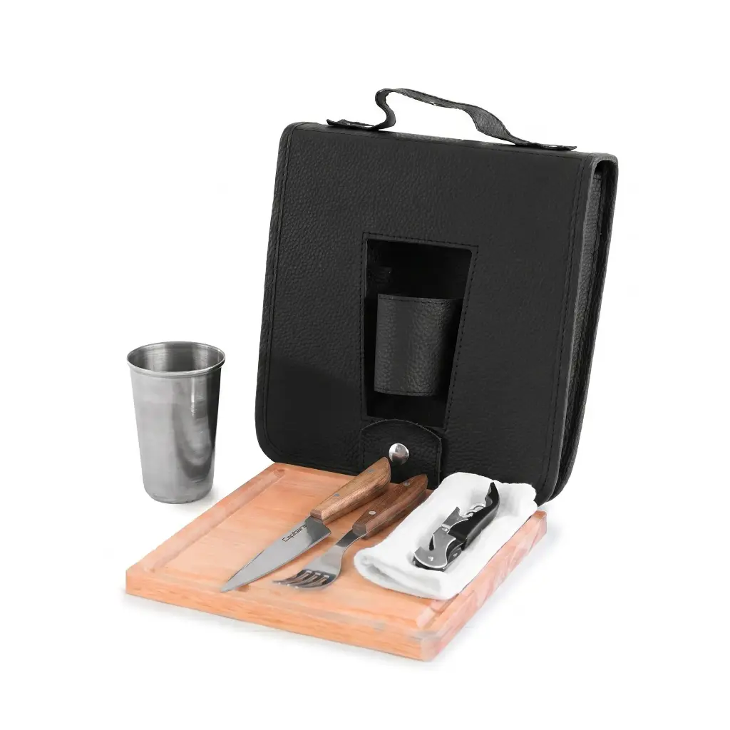 Porta Tablita X1 Cuadrado Calado Con Cubiertos Artesanales
