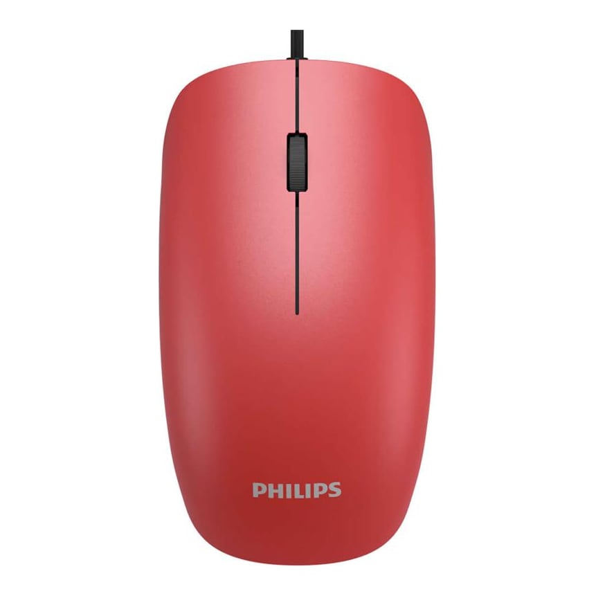 Philips - Mouse M214 USB 1000dpi Red