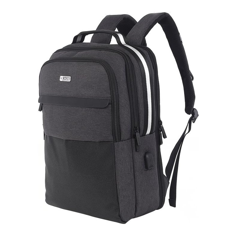 Mochila Zöm Kansas - Zb-209bk - USB - Gris