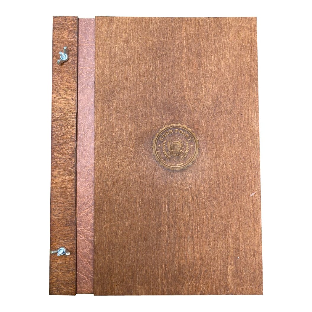Porta Carta Menú A4 Con Tapa Barnizada