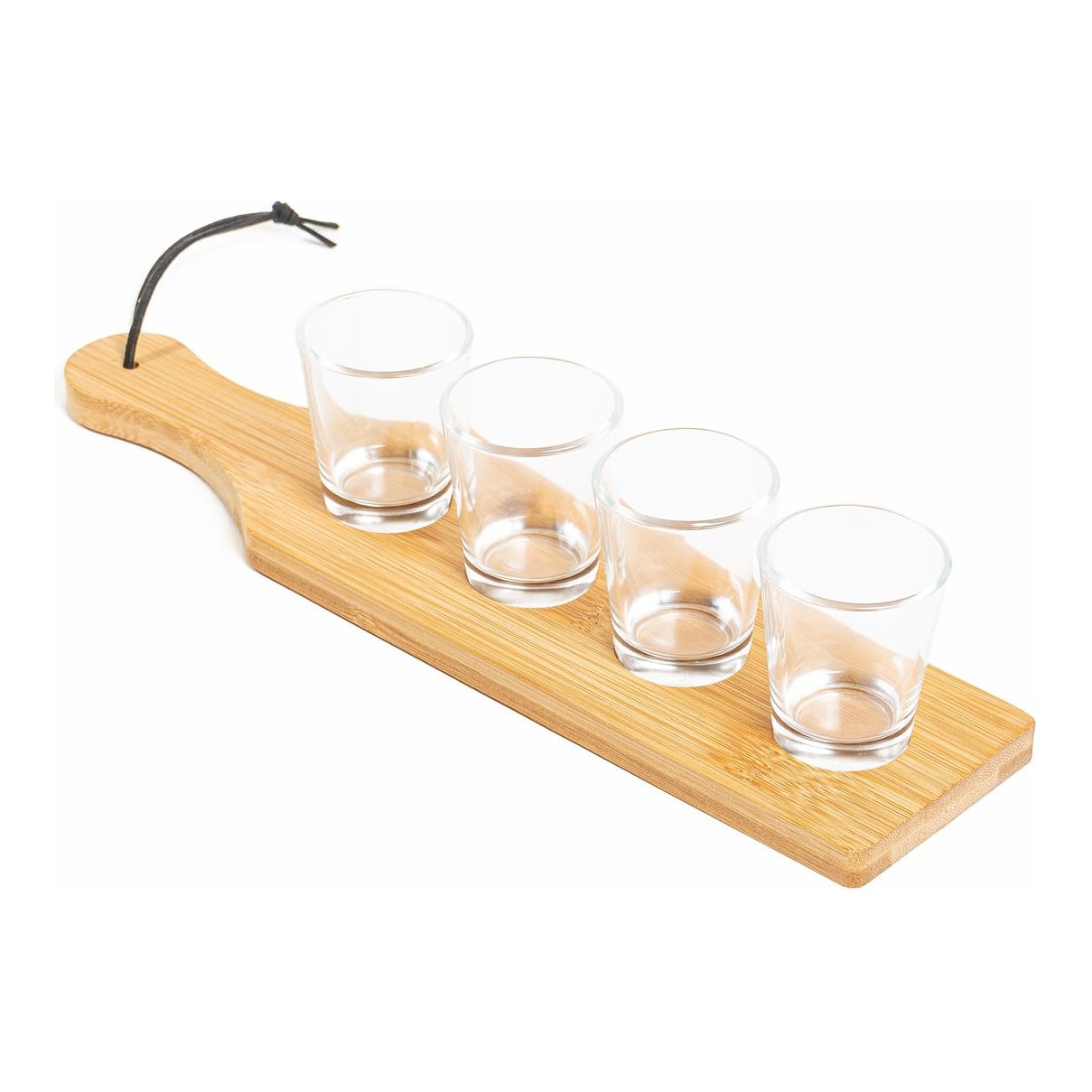 Set De Shots Bamboo Con Vidrio