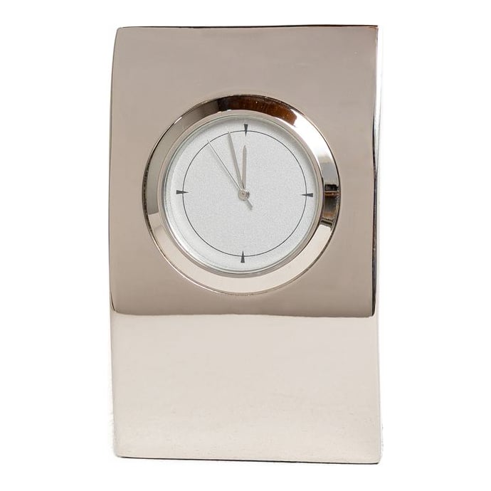 Reloj Escritorio Curvo Metálico