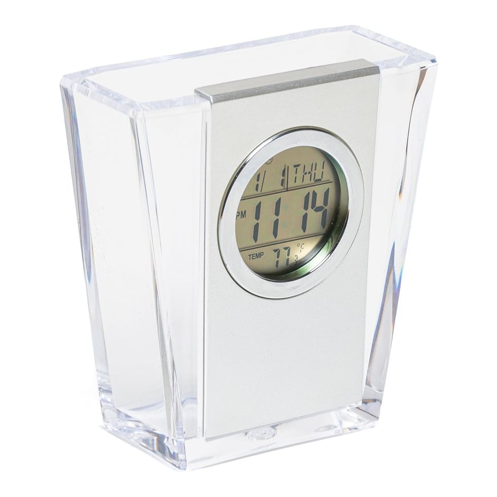 Portalápiz Con Reloj Y Alarma