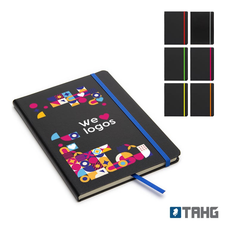 Cuaderno Writer A5 80 Hojas Tapa Negra Con Detalle