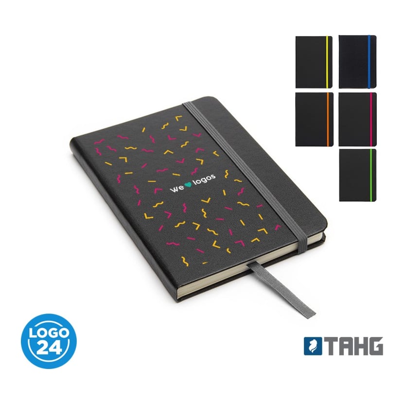 Cuaderno Writer A6 80 Hojas Tapa Negra Con Detalle