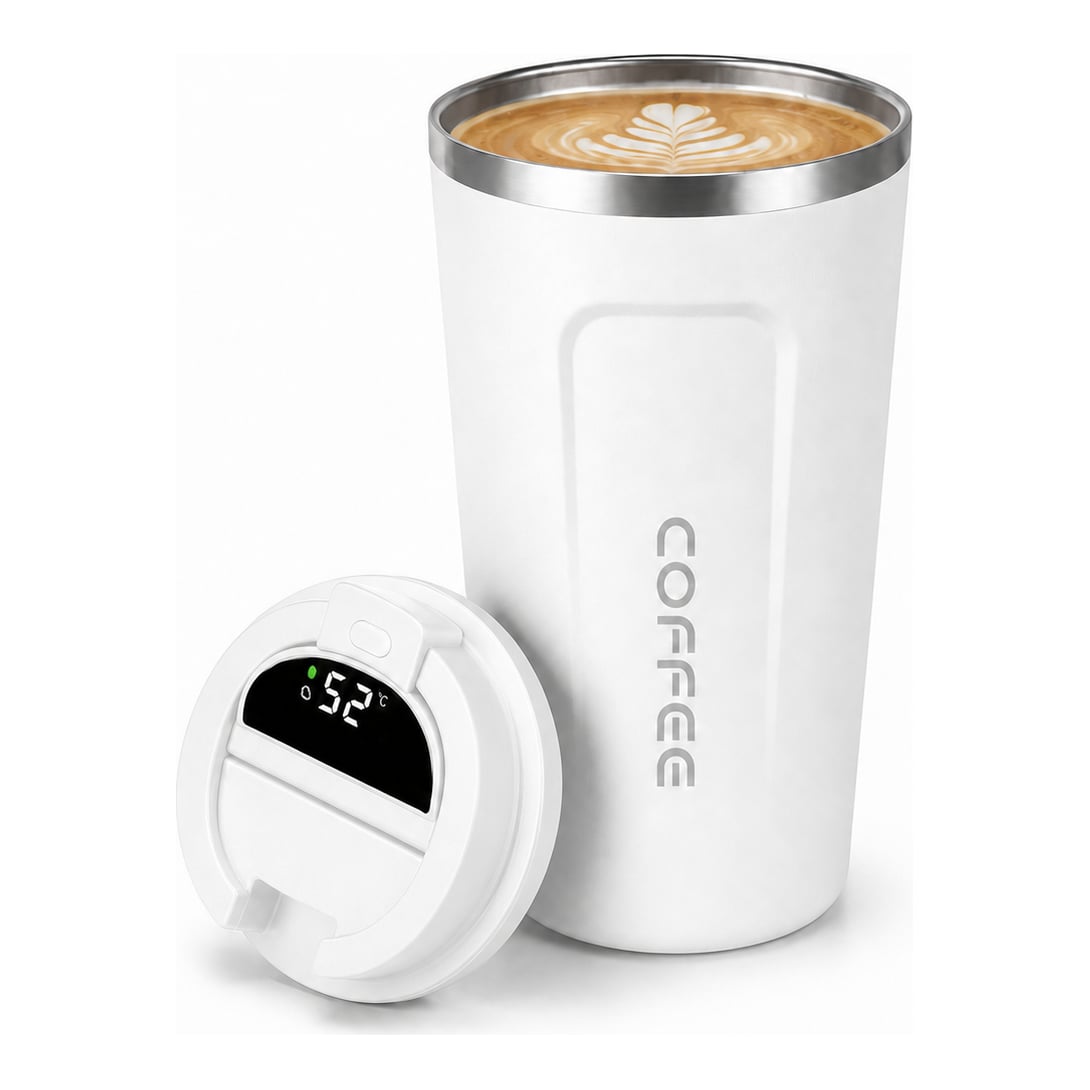 Vaso Térmico Con Display LED 510ml -  Blanco