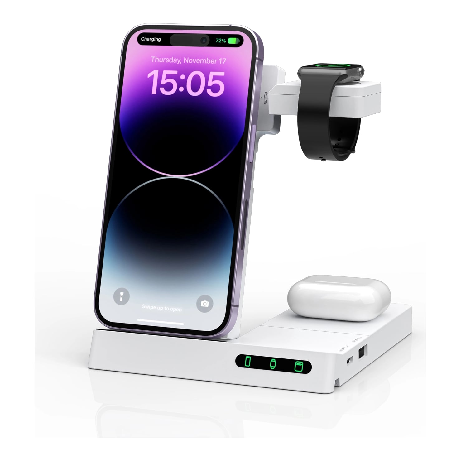 Cargador Inalámbrico 6 En 1 Blanco