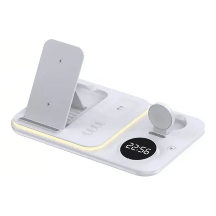 Cargador Inalámbrico 5 En 1 Blanco