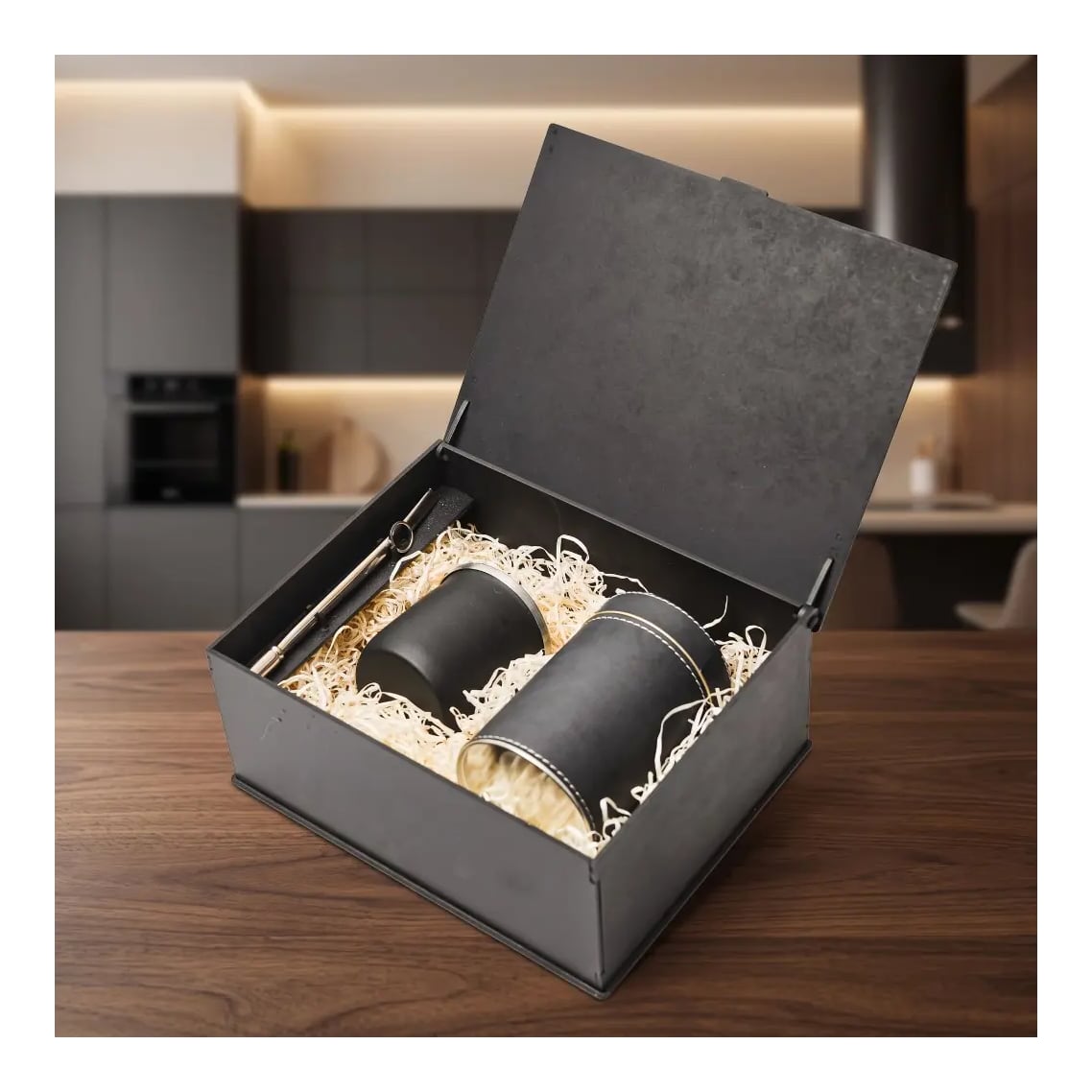 Box M Set Mate Acero Inoxidable Con 1 Lata Cilindrica 12 cm