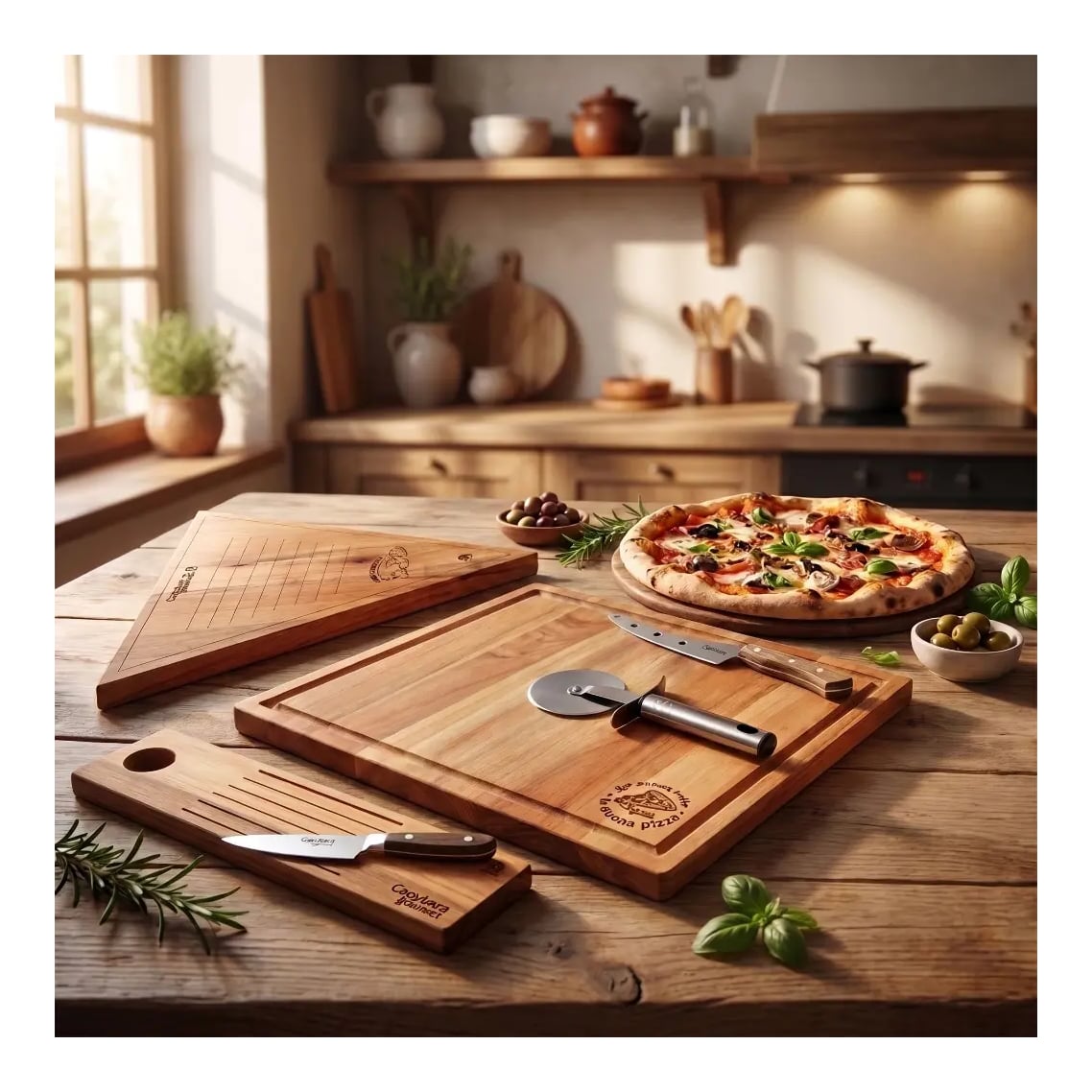 Combo X3 Bis Tabla Pizzera, Salame Y Degustacion