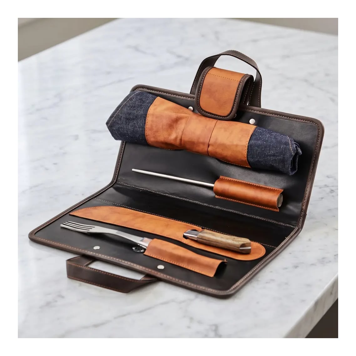 Estuche Accesorios Para Parrilla Con Delantal