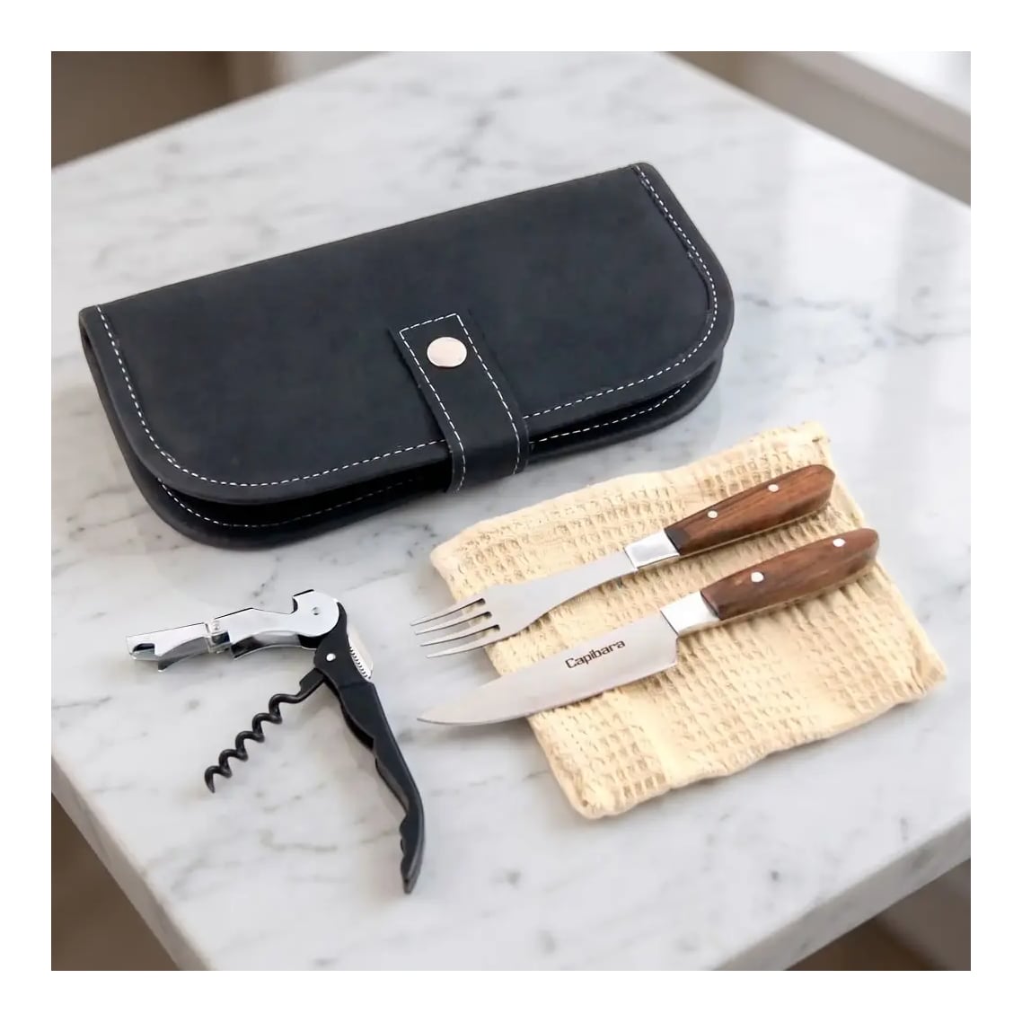 Estuche De Cubiertos Premium Tradicionales Con Accesorios