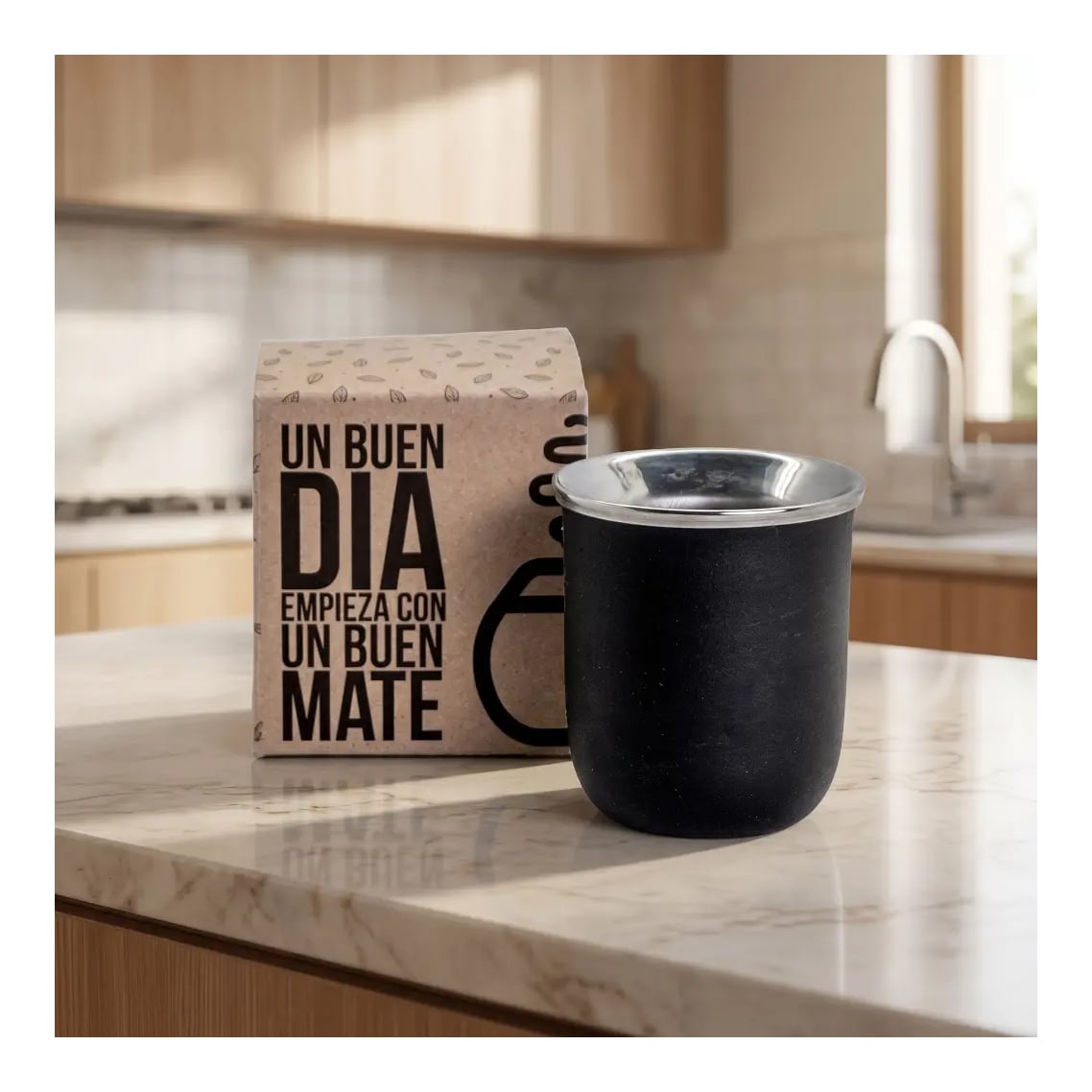 Mate De Acero Inoxidable Nacional Con Bombilla Y Packaging