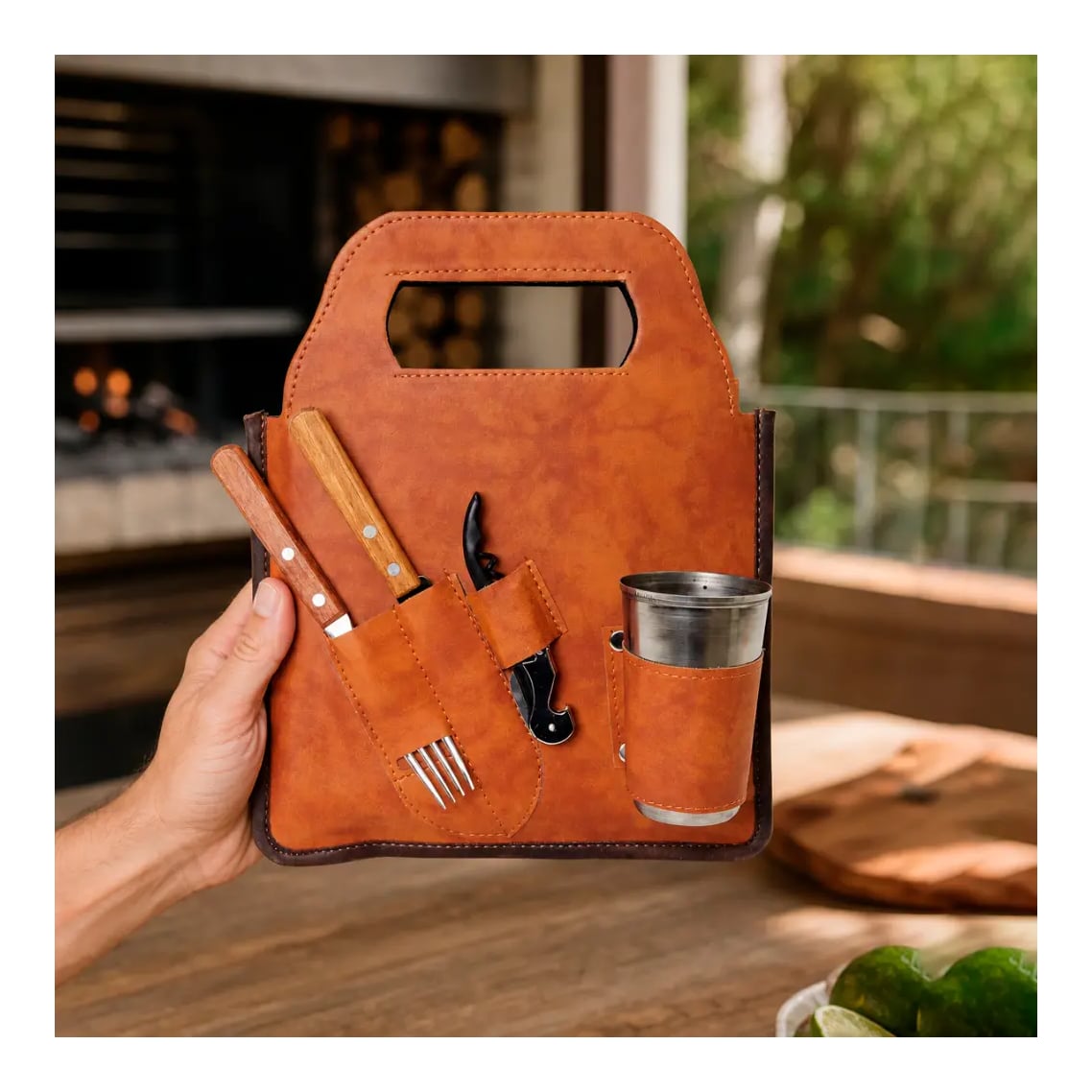 Porta Tablita X1 Cuadrado Con Accesorios