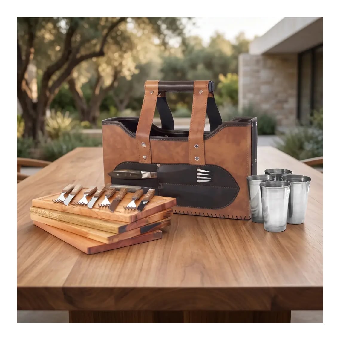 Set De Asado X4 Tiempo Libre Sin Parrilla
