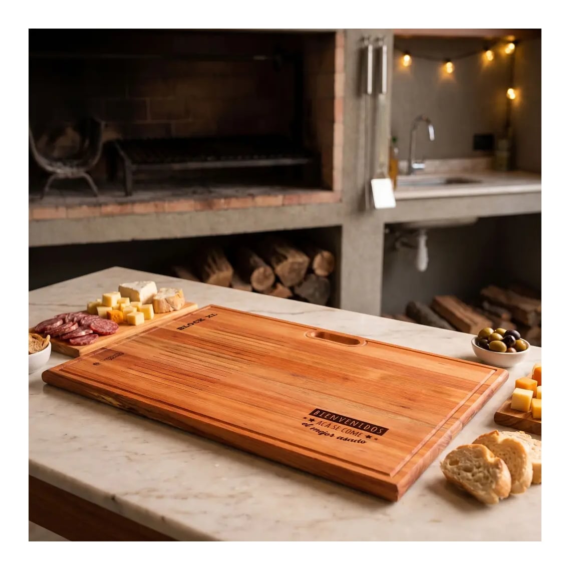 Tabla De Madera Block Gourmet Xl 80 X 60 X 3 cm (capibara)
