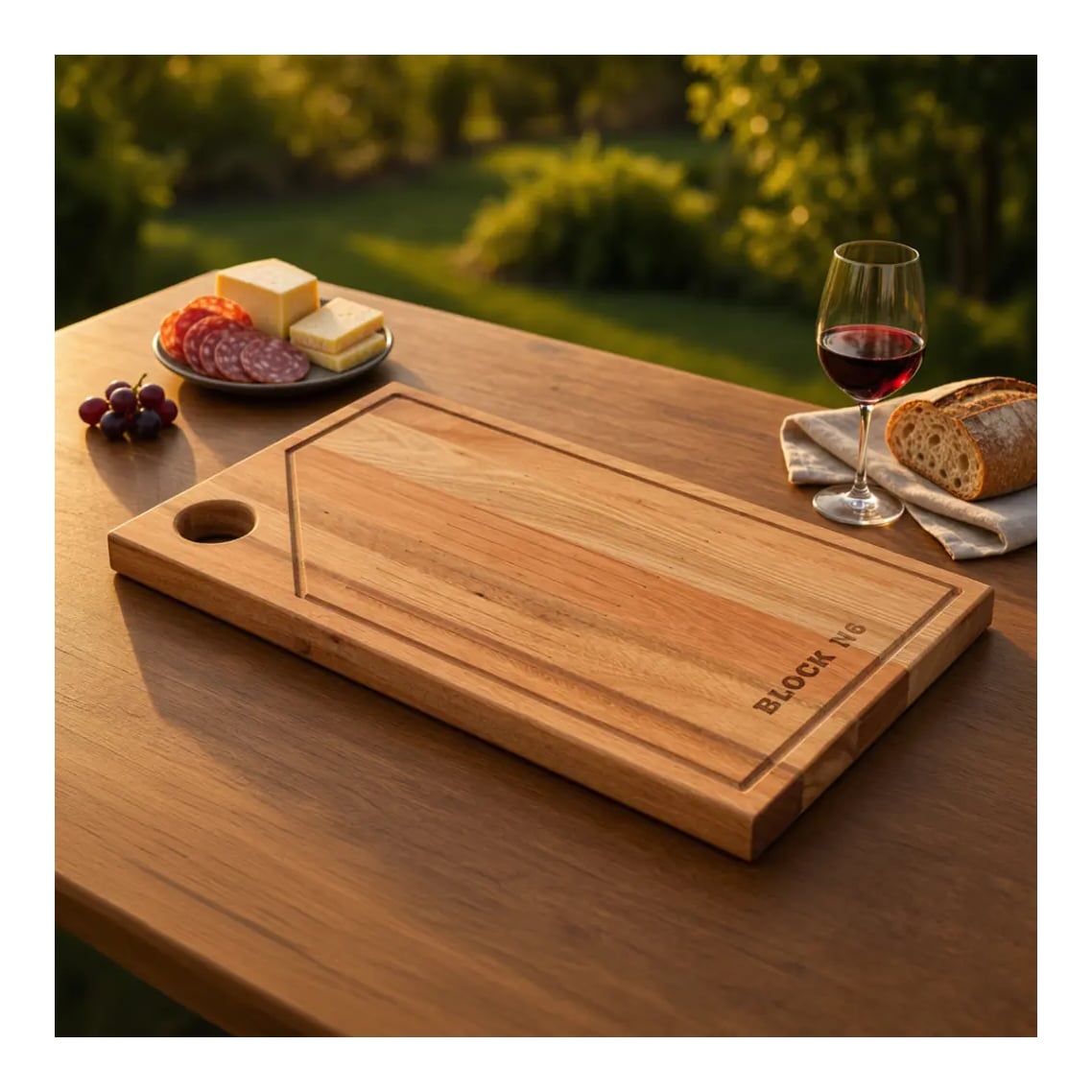 Tabla De Madera Block N°6 50x30 cm