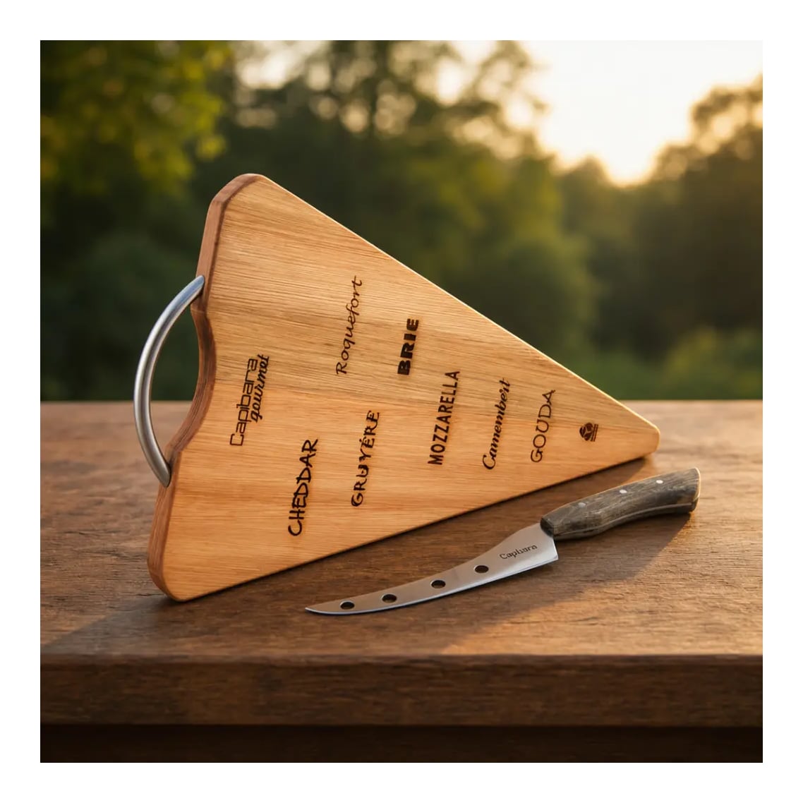 Tabla De Quesos Con Cuchillo De Degustación Simple