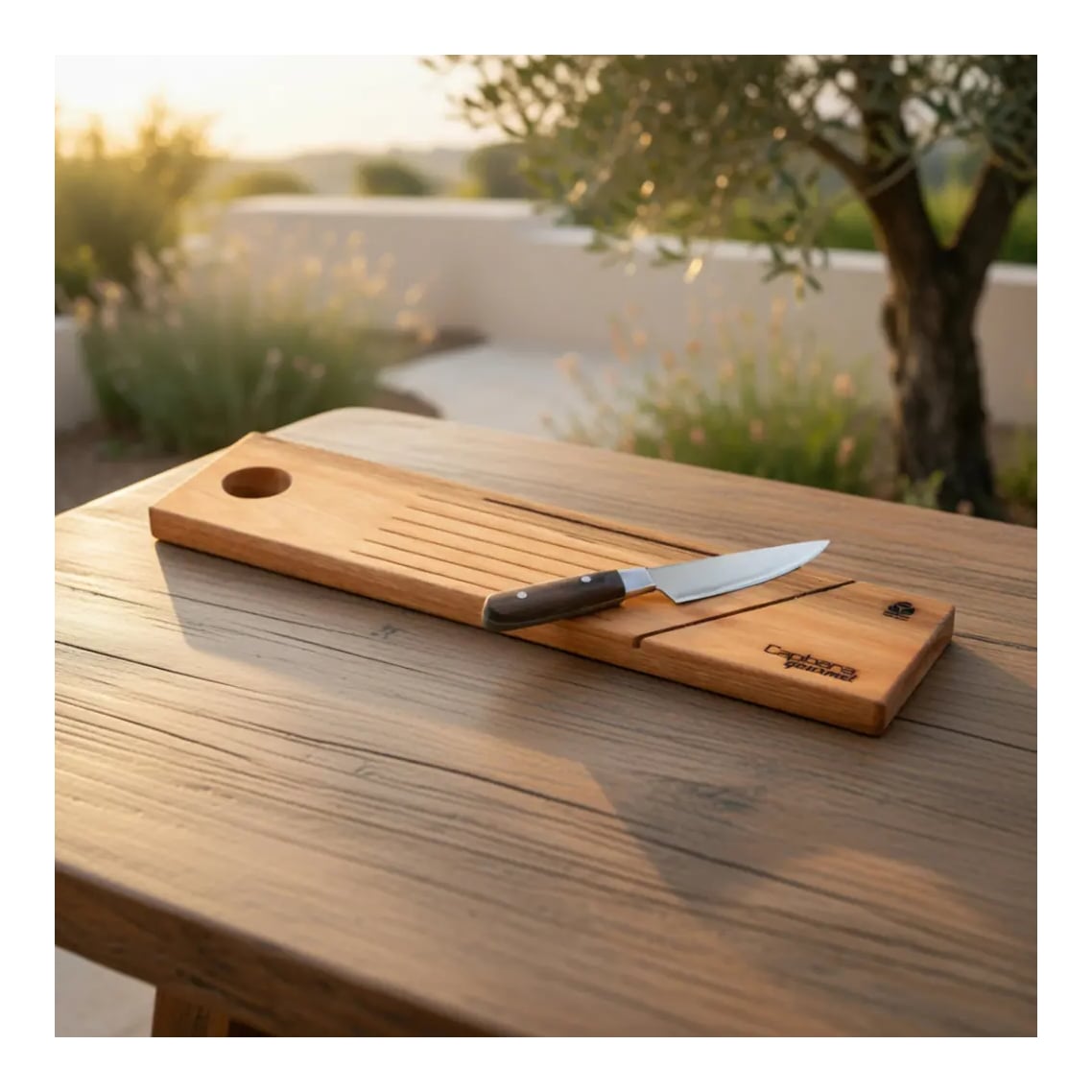 Tabla Para Cortar Salame Con Cuchillo